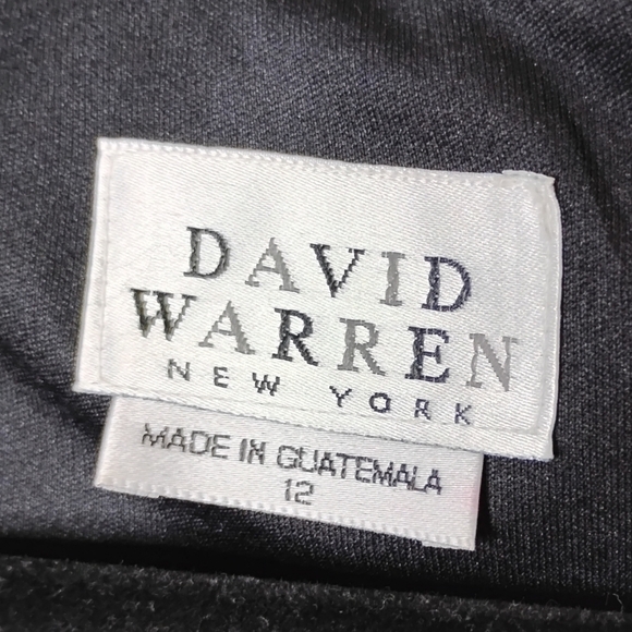 Vintage David Warren Black Dress 12 Tailored Classic Cocktail Career Party - Picture 6 of 8